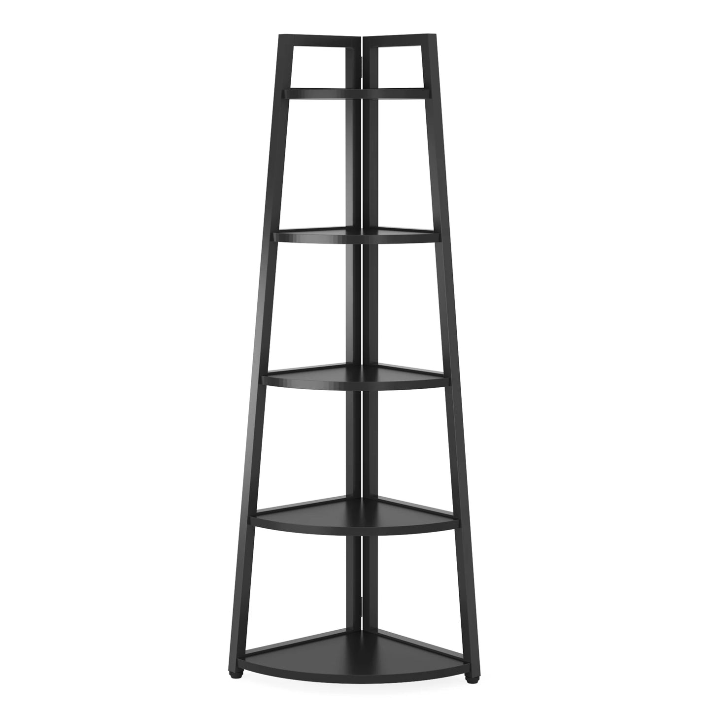 Tribesigns Corner Bookcase Wood Bookshelf 5 Tier Storage