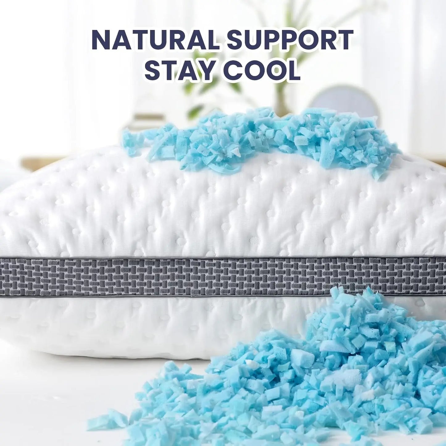 BedStory Queen Cooling Memory Foam Pillow CertiPURUS