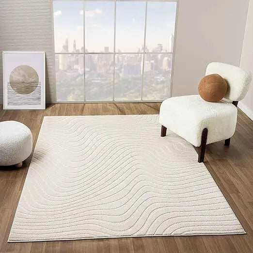 Grayson Collection 5930 Cream 6x9 Modern Abstract Area Rug