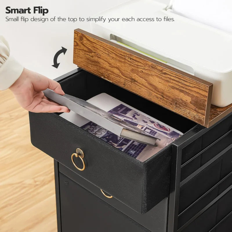 3 Drawer Mobile File Cabinet Vertical Rolling Storage with Wheels Under Desk Organizer for Home Office Printer Stand