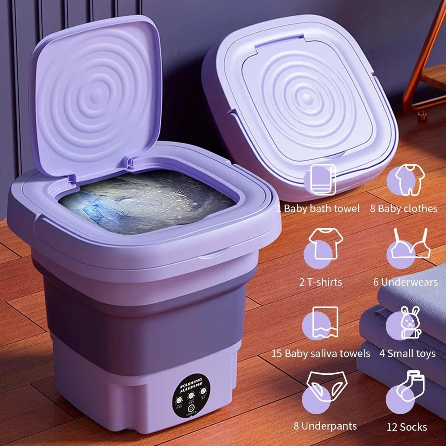 Hign Concerned Portable Mini Foldable Washer For Camping