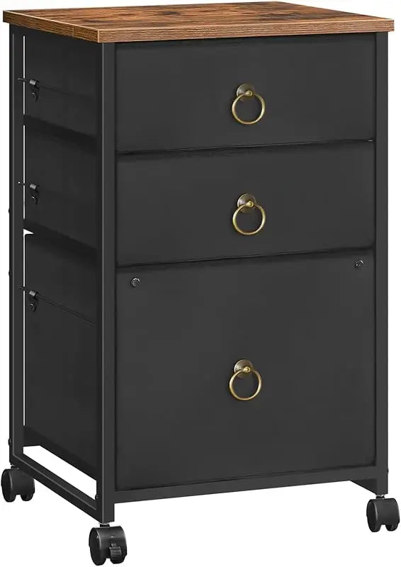 3 Drawer Mobile File Cabinet Vertical Rolling Storage with Wheels Under Desk Organizer for Home Office Printer Stand