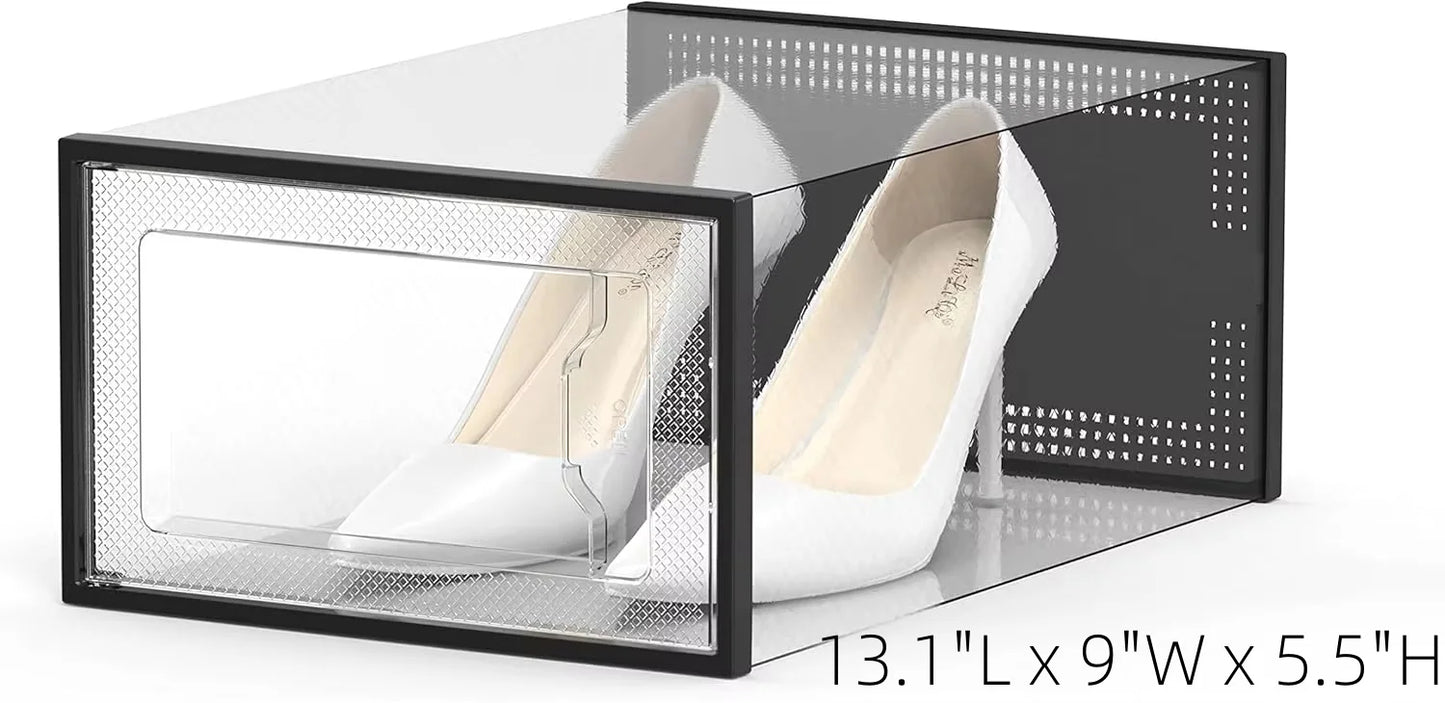 Guangdong Clear Shoe Storage Boxes Stackable Organizer