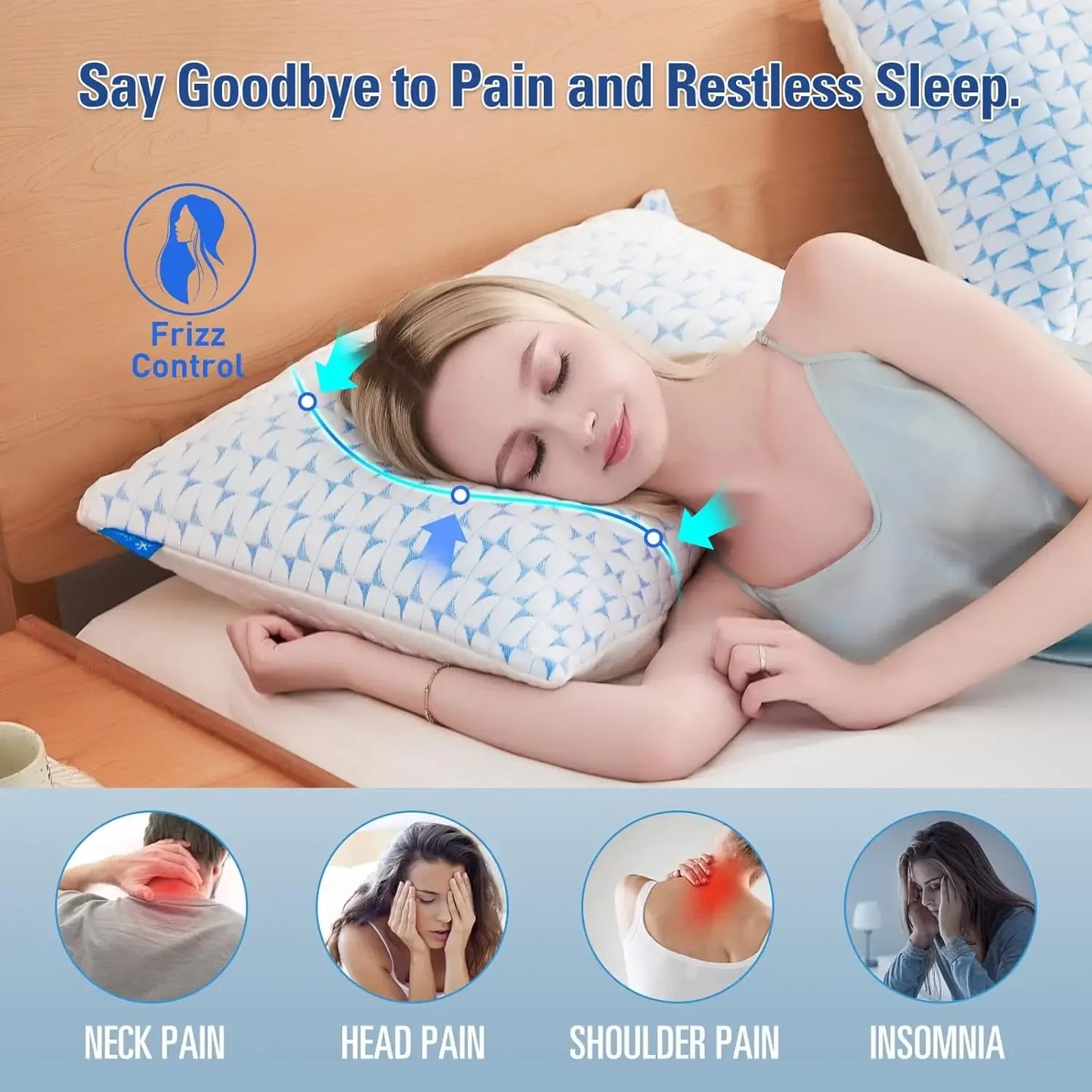 Sichuan Memory Foam Pillows Set Of 2 Firm Cooling Support