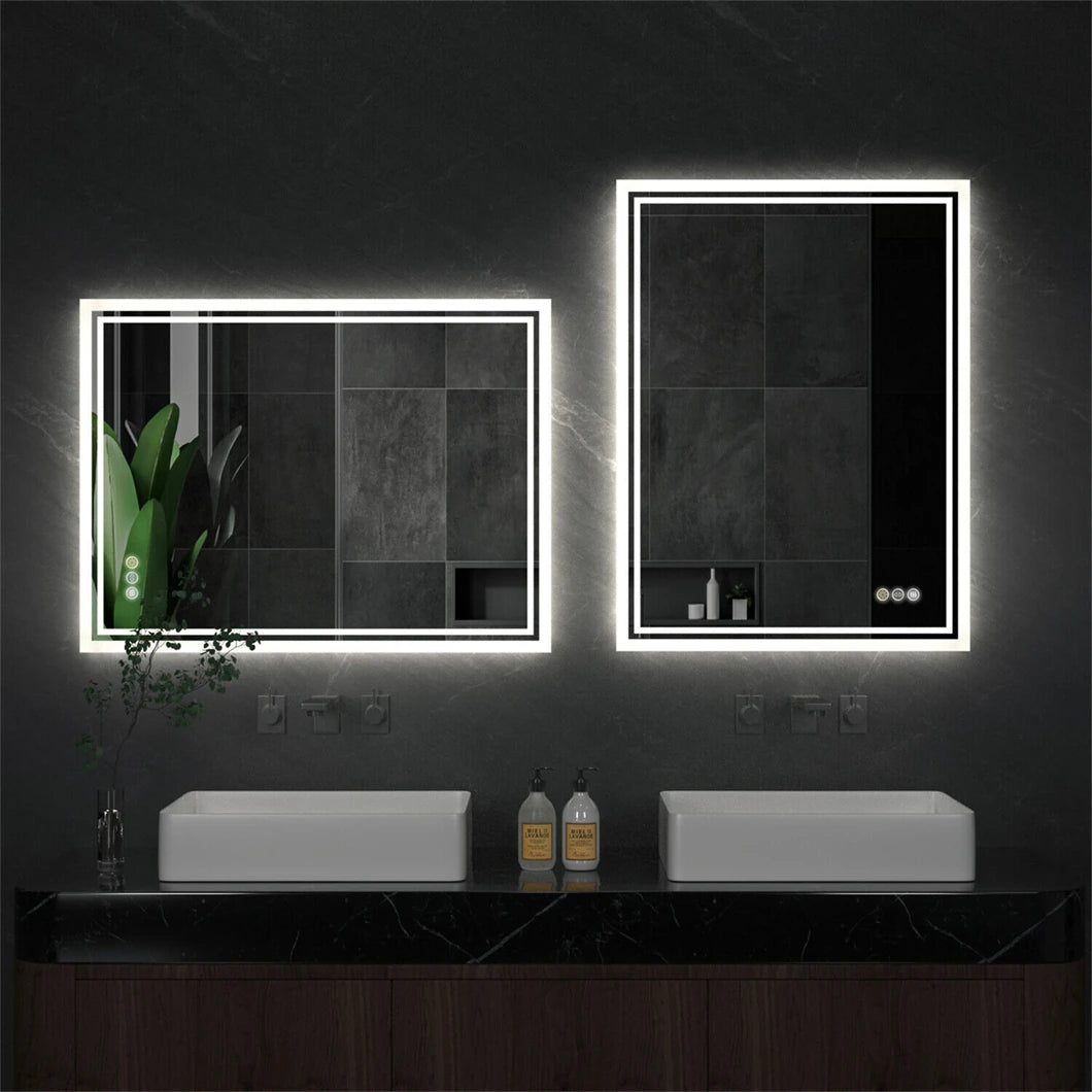 Borwart LED Bathroom Mirror Dimmable Backlit Fogless IP65